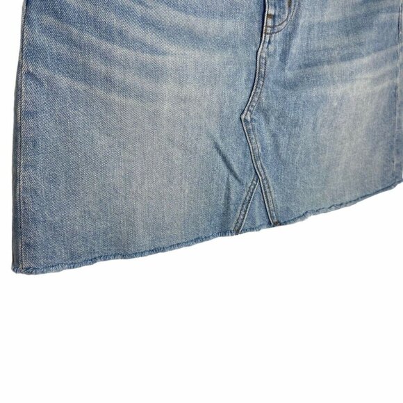 Madewell Rigid Denim‎ A-Line Mini Skirt Size 26 Light Blue - Picture 5 of 10